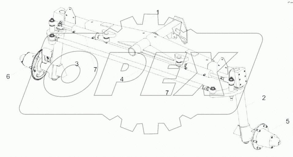  Мост управляемых колес КС-100-0109000