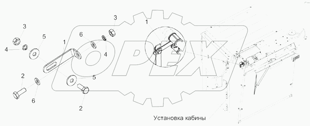  Установка кронштейна КС-100-0121110