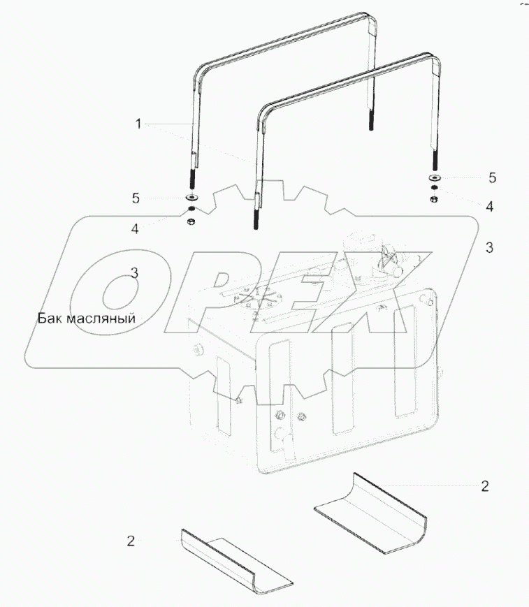  Установка бака масляного КС-100-0100050