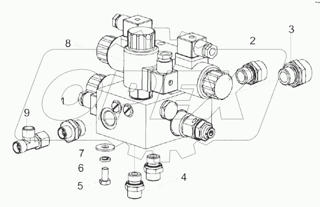  Гидроблок навески КС-100-0602300