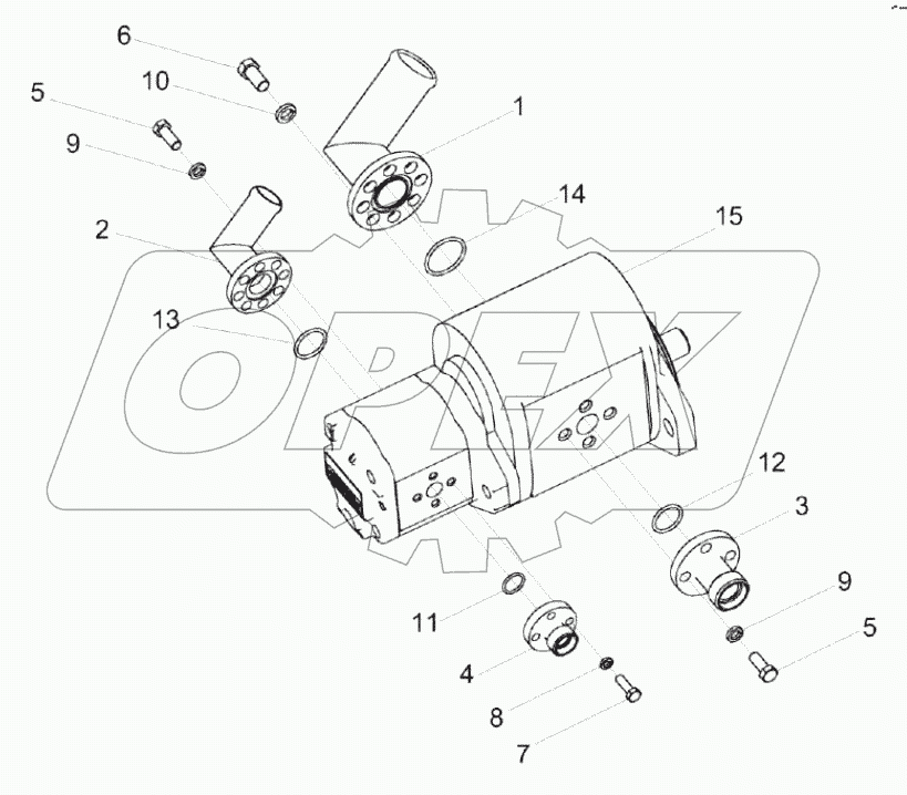  Гидронасос двухсекционный КС-100-0604120