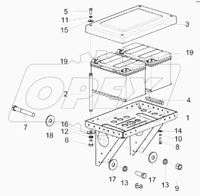  Установка аккумуляторов КС-100-0130000