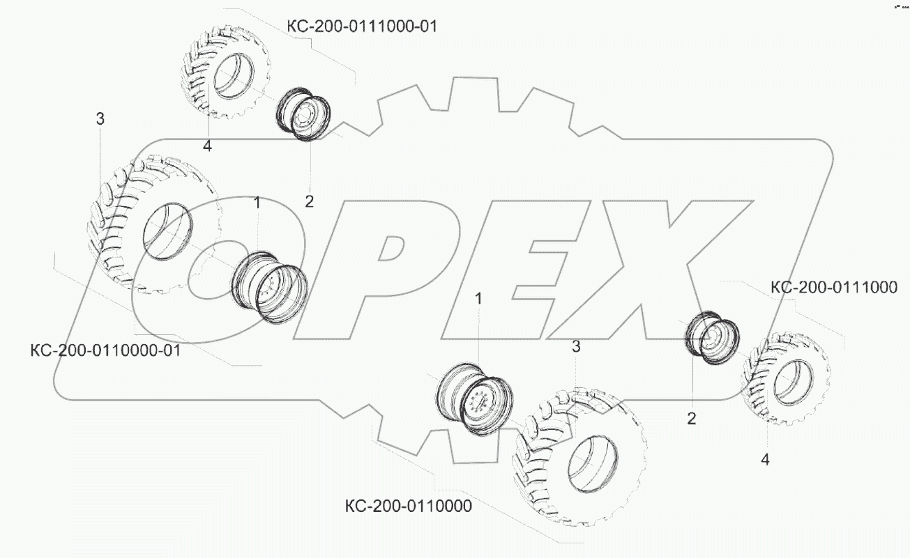  Колеса косилки