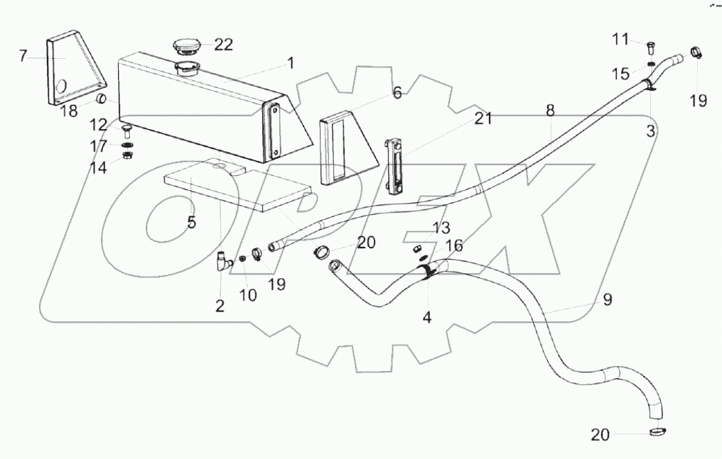  Установка бачка расширительного КС-100-0116070