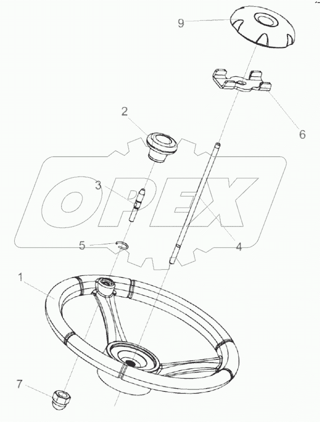  Установка колеса рулевого КЗК-12-0122300