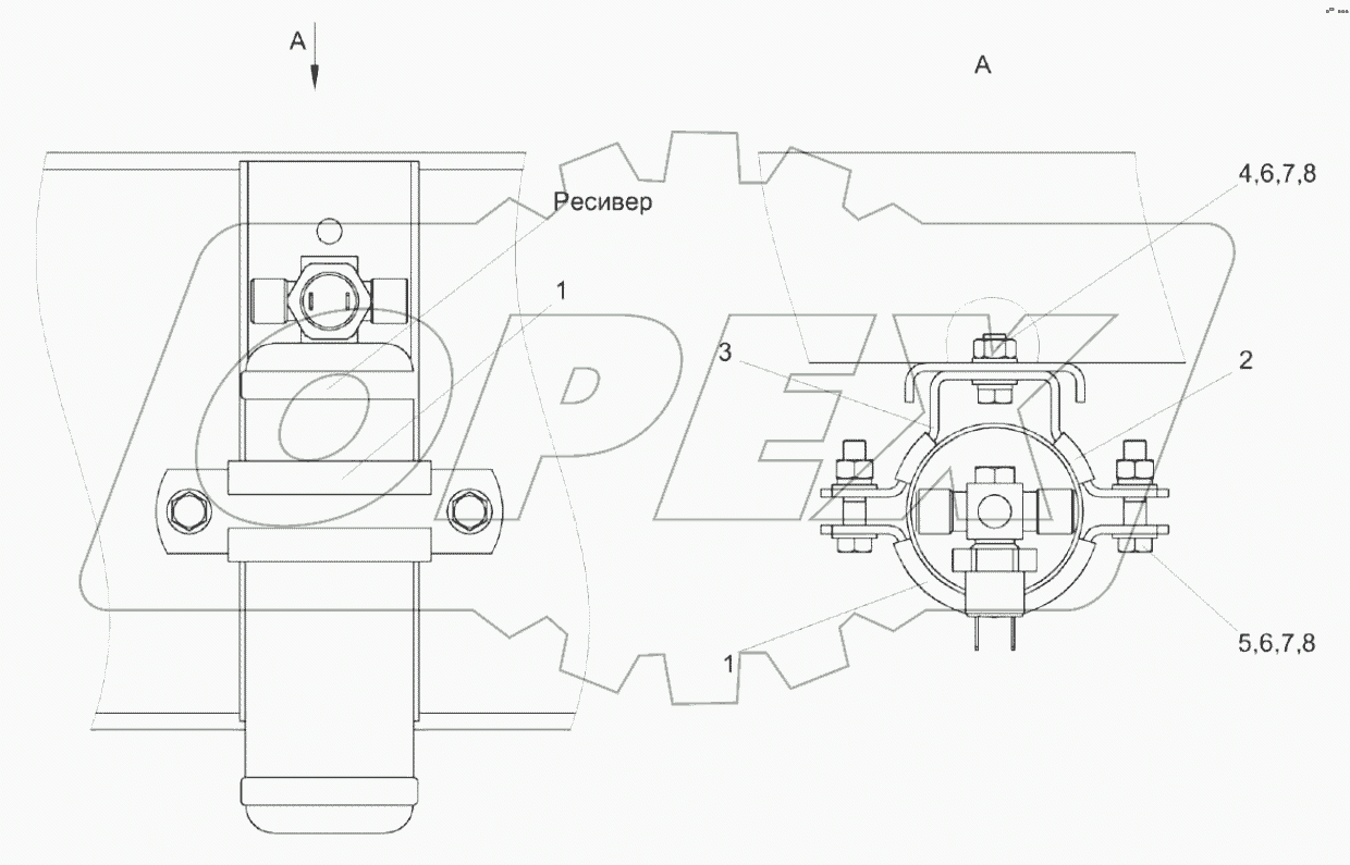  Установка ресивера КС-100-0121090