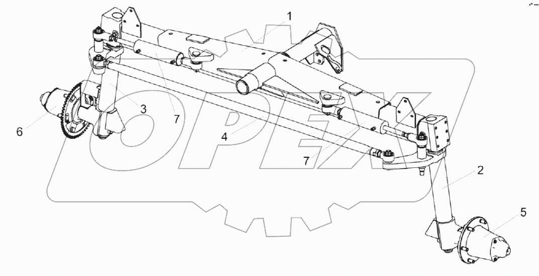  Мост управляемых колес КС-100-0109200
