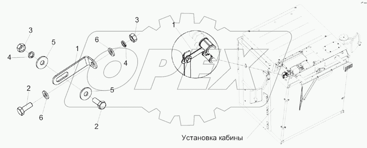  Установка кронштейна КС-100-0121110