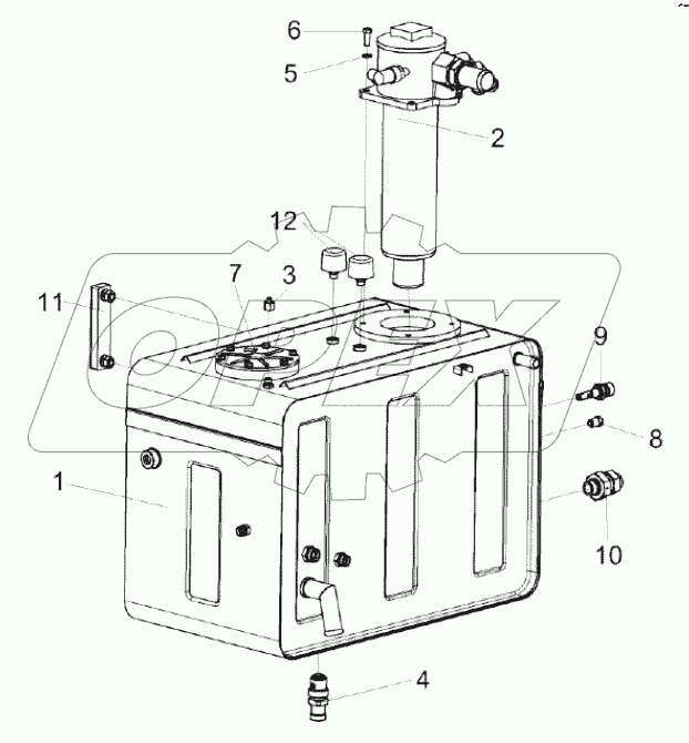  Бак масляный КС-100-0600010