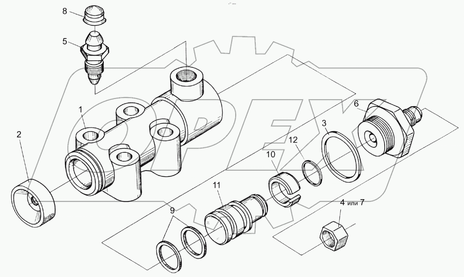  Гидроцилиндр тормоза МК-23М.03.220А