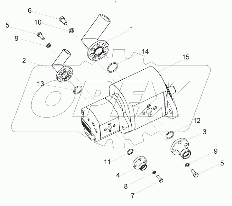  Гидронасос двухсекционный КС-100-0604120