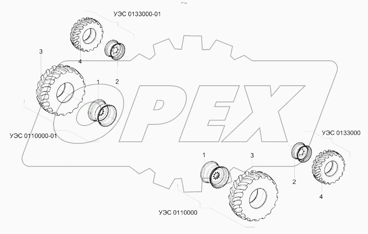  Колеса косилки