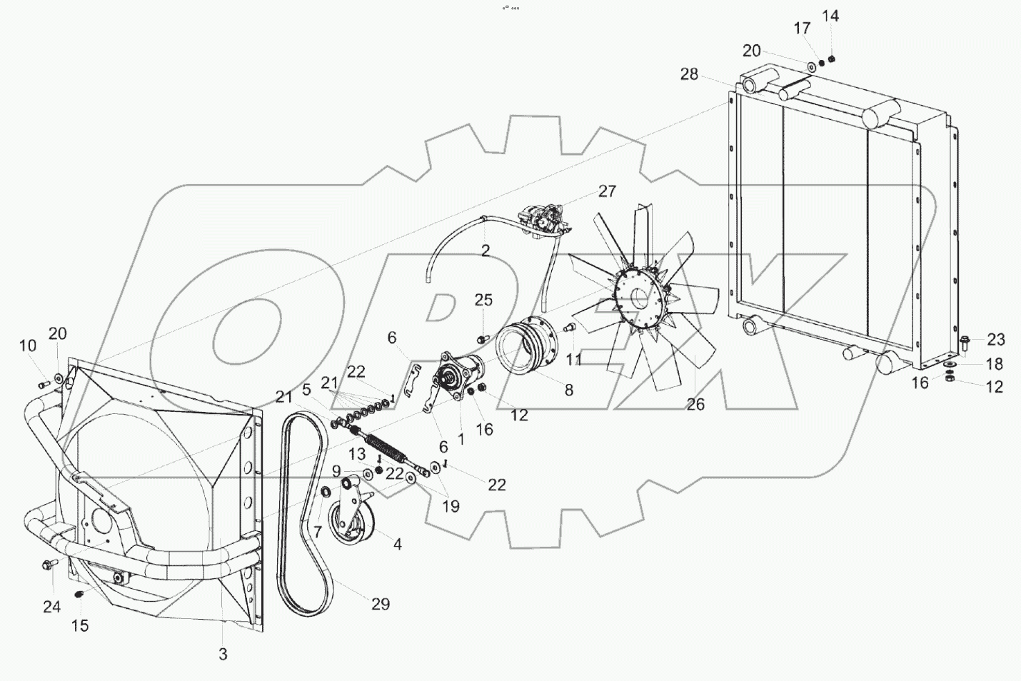  Установка радиатора КС-100-0116040