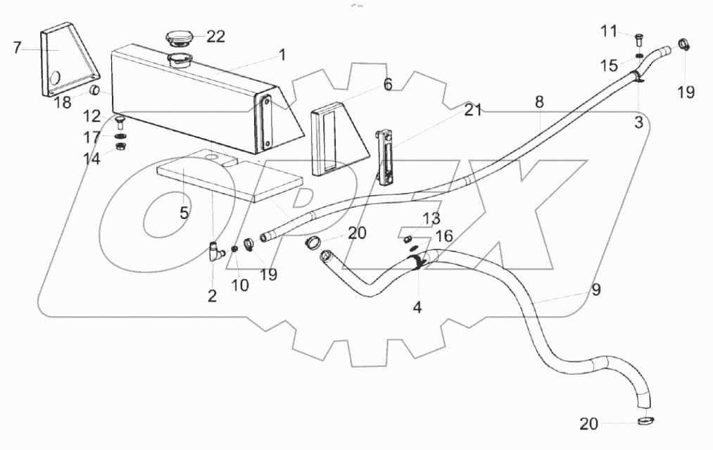  Установка бачка расширительного КС-100-0116070