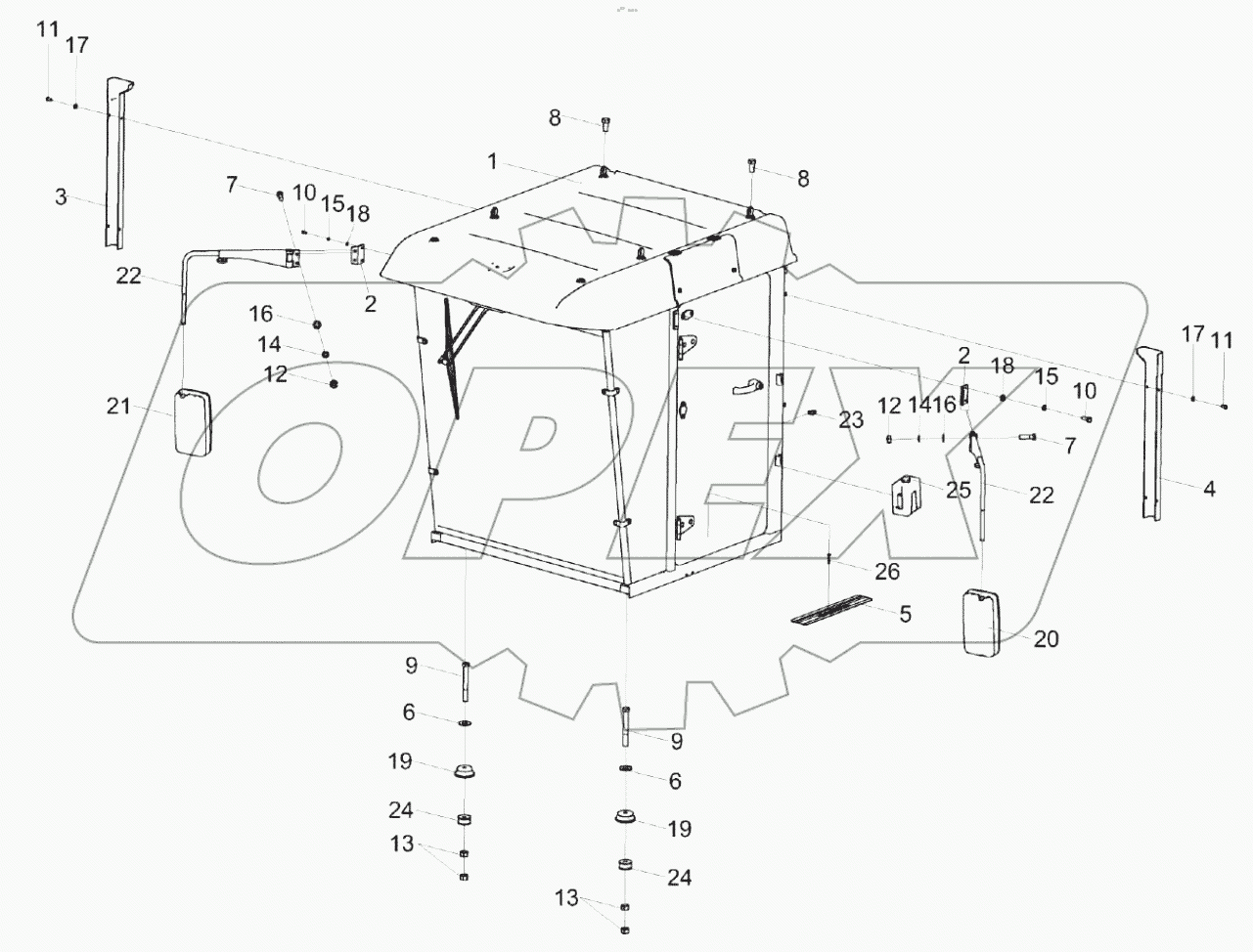  Установка кабины КС-100-4-0120000