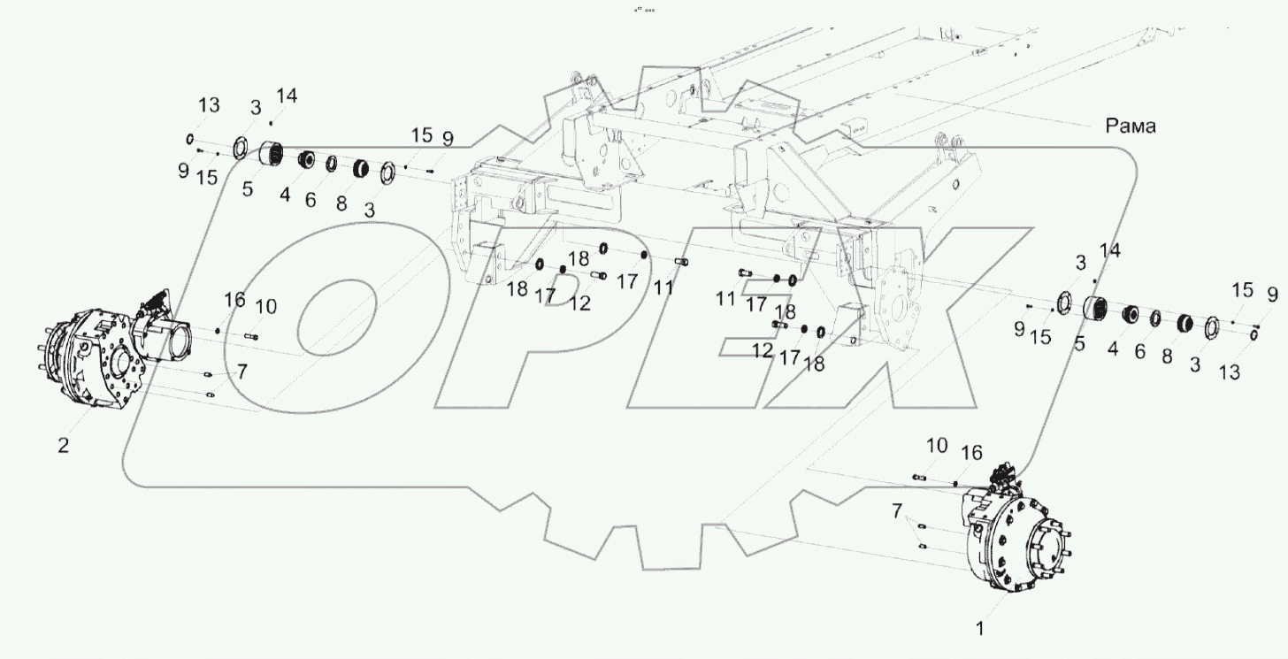  Установка моста КС-100-5-0107000
