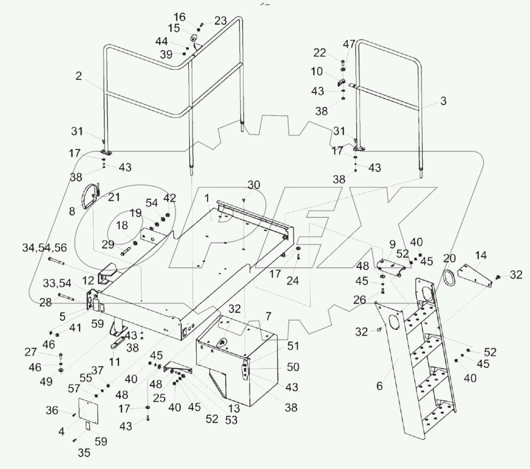  Установка площадки входа КС-100-2-0134000