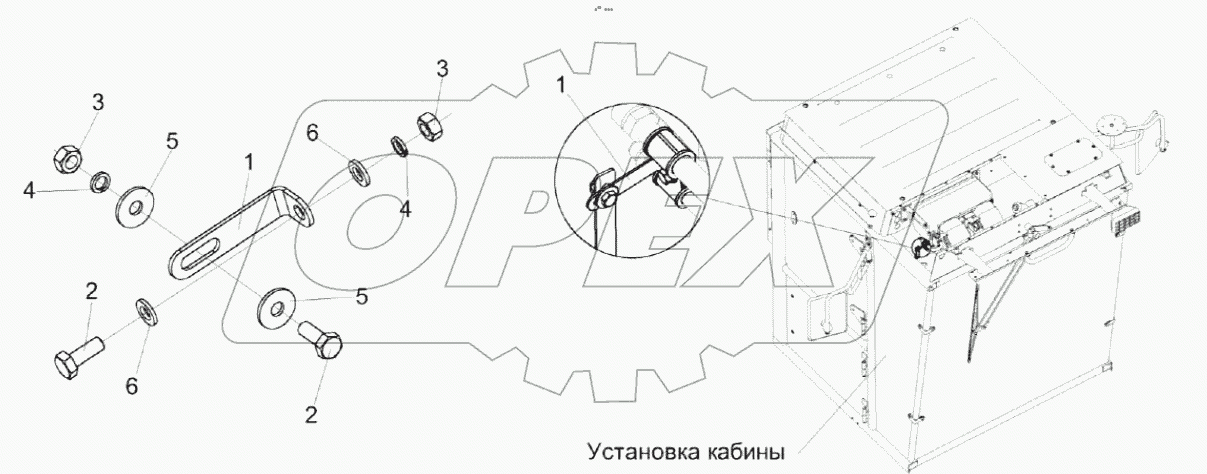  Установка кронштейна КС-100-0121110