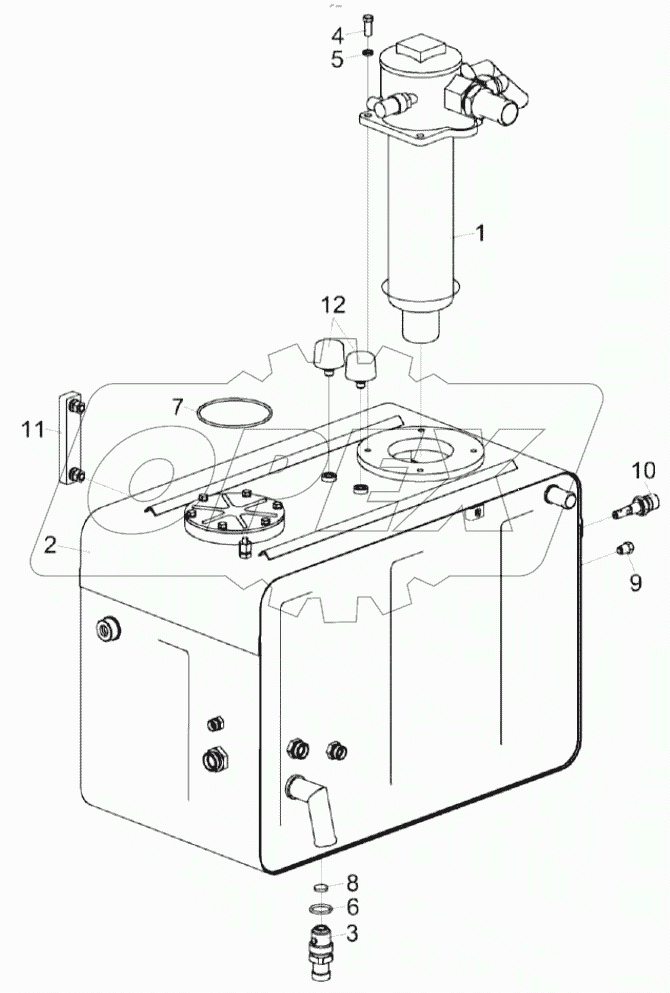 Бак масляный КС-100-0600010