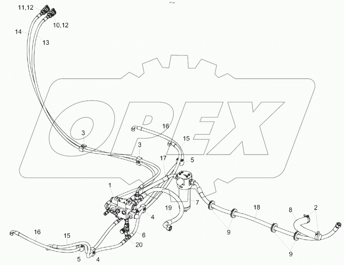  Гидросистема силовых гидроцилиндров КС-150С-2-0602000