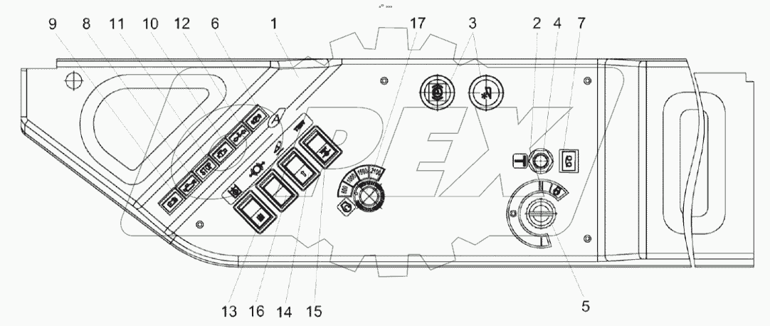  Панель выключателей КС-150C 0700450