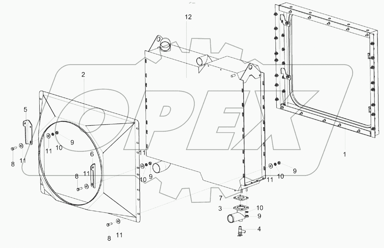  Установка радиатора КС-150С-0116040