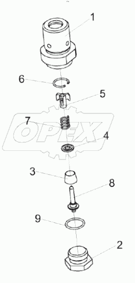  Клапан сливной КВС-1-0103180