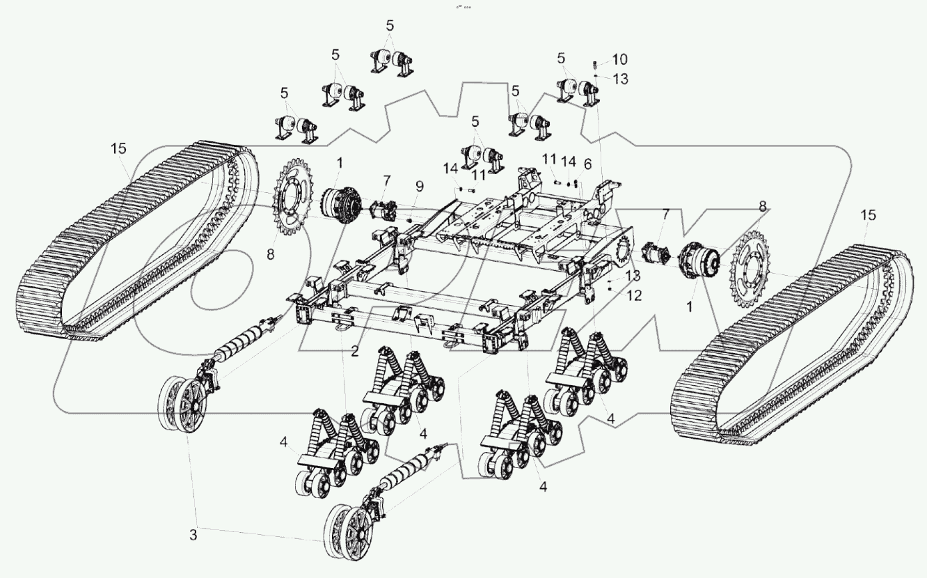  Тележка гусеничная КС-150С-0107000