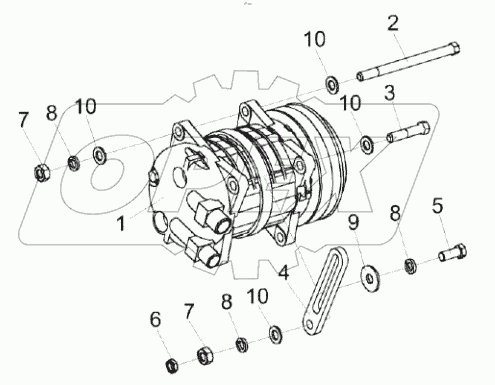  Установка компрессора КС-150С-0121030