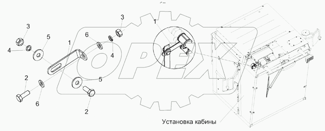  Установка кронштейна КС-100-0121110