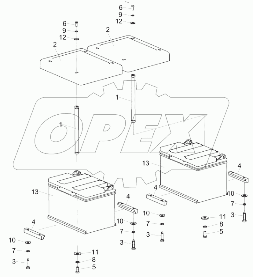 Установка аккумуляторов КС-150С-0130000