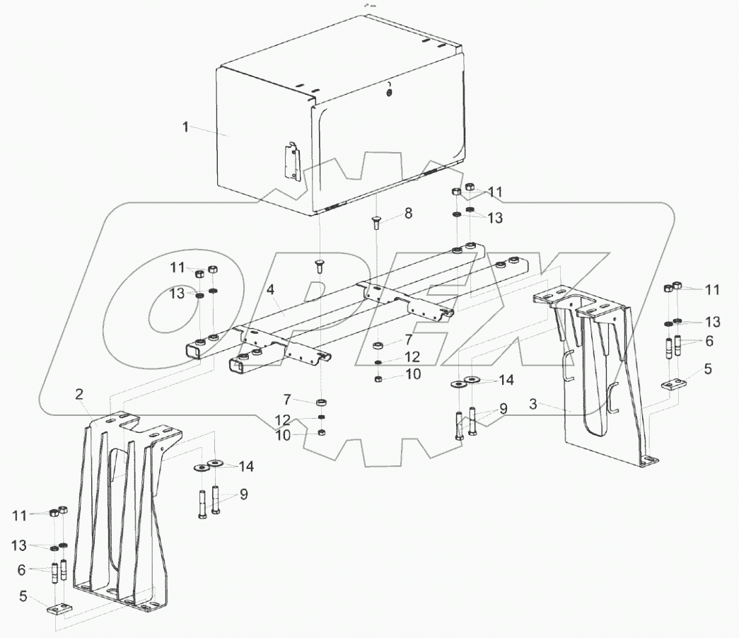  Установка ящика инструментального КС-150С-0136000