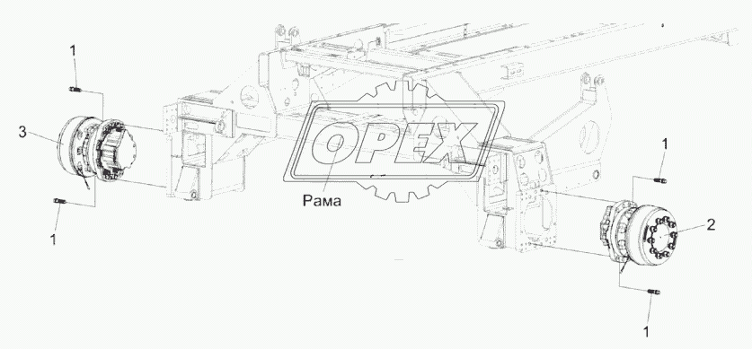 Установка мотор-колес КС-200-0107000Э1