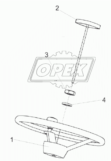 Установка колеса рулевого КЗК-12-0122600