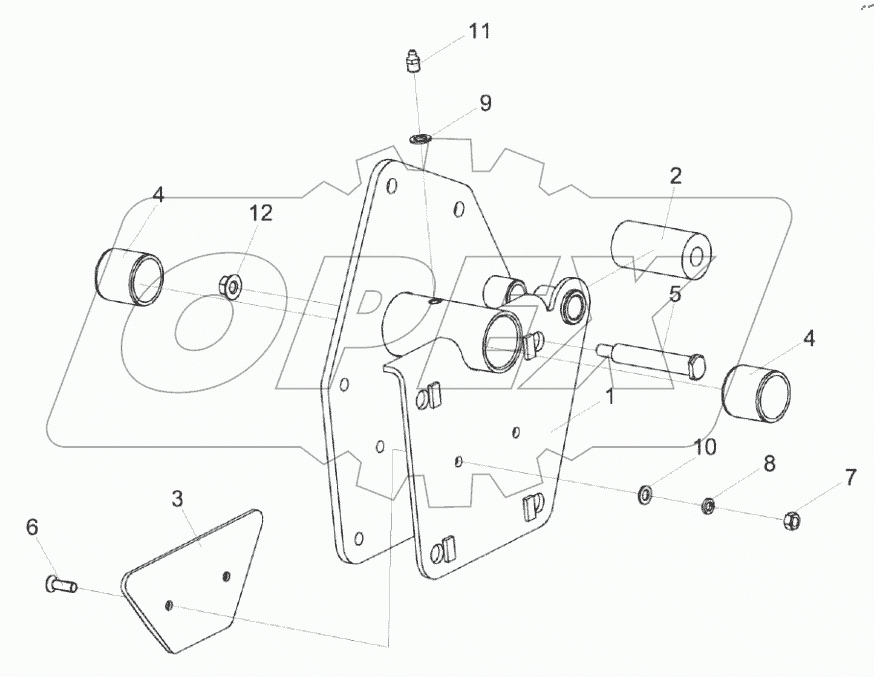  Ползун правый КС-200-1203190А