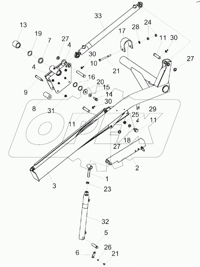  Установка поддержки левой КС-200-1203030А