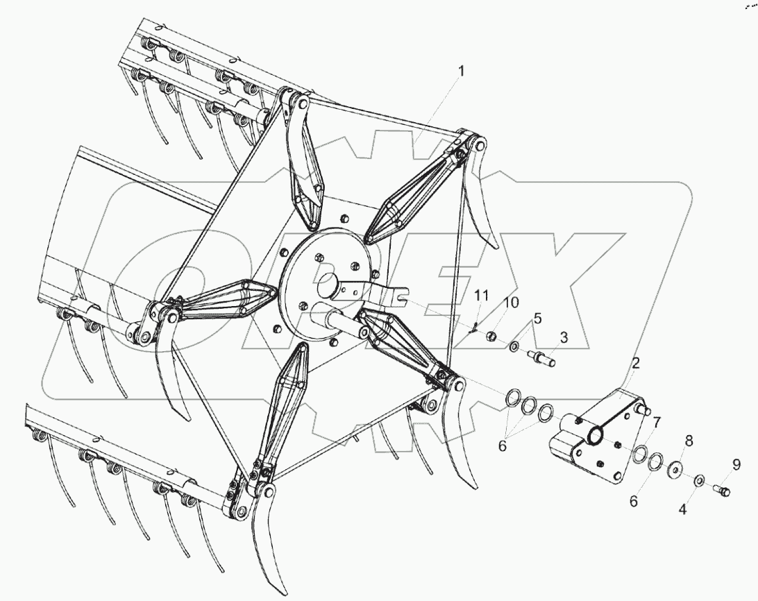  Установка мотовила КС-200-1203000