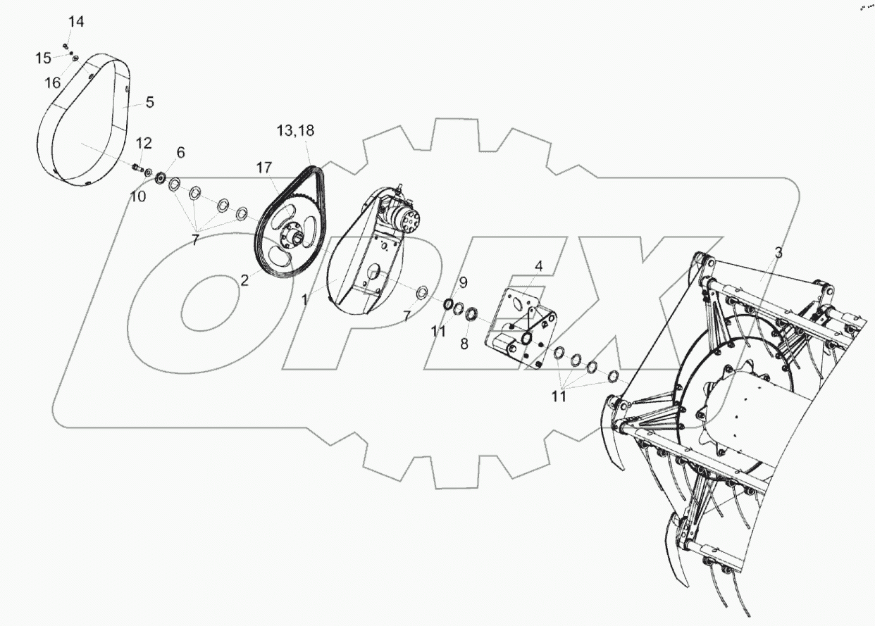  Установка мотовила КС-200-1203000