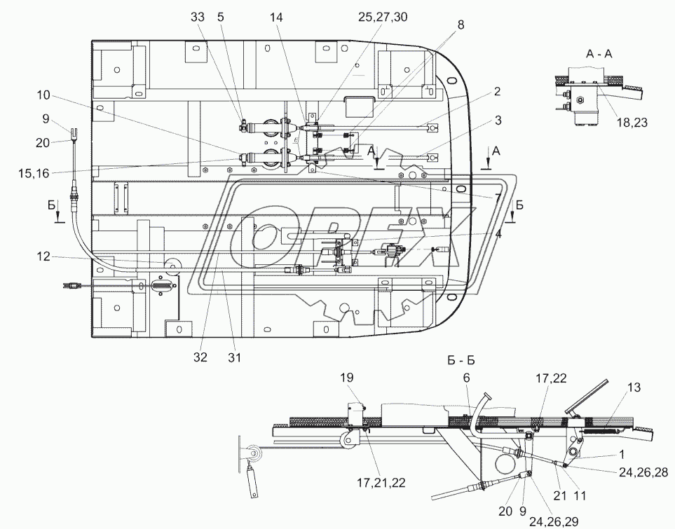 Площадка управления КГС 0119000 (вид снизу)