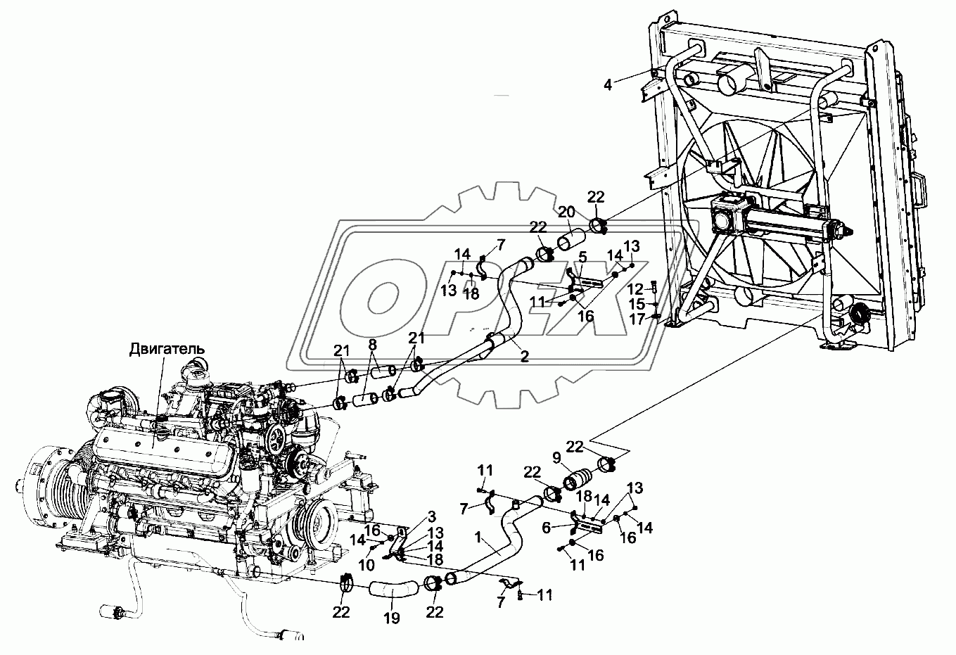 Установка двигателя КВС-7-0150000 (лист 4)