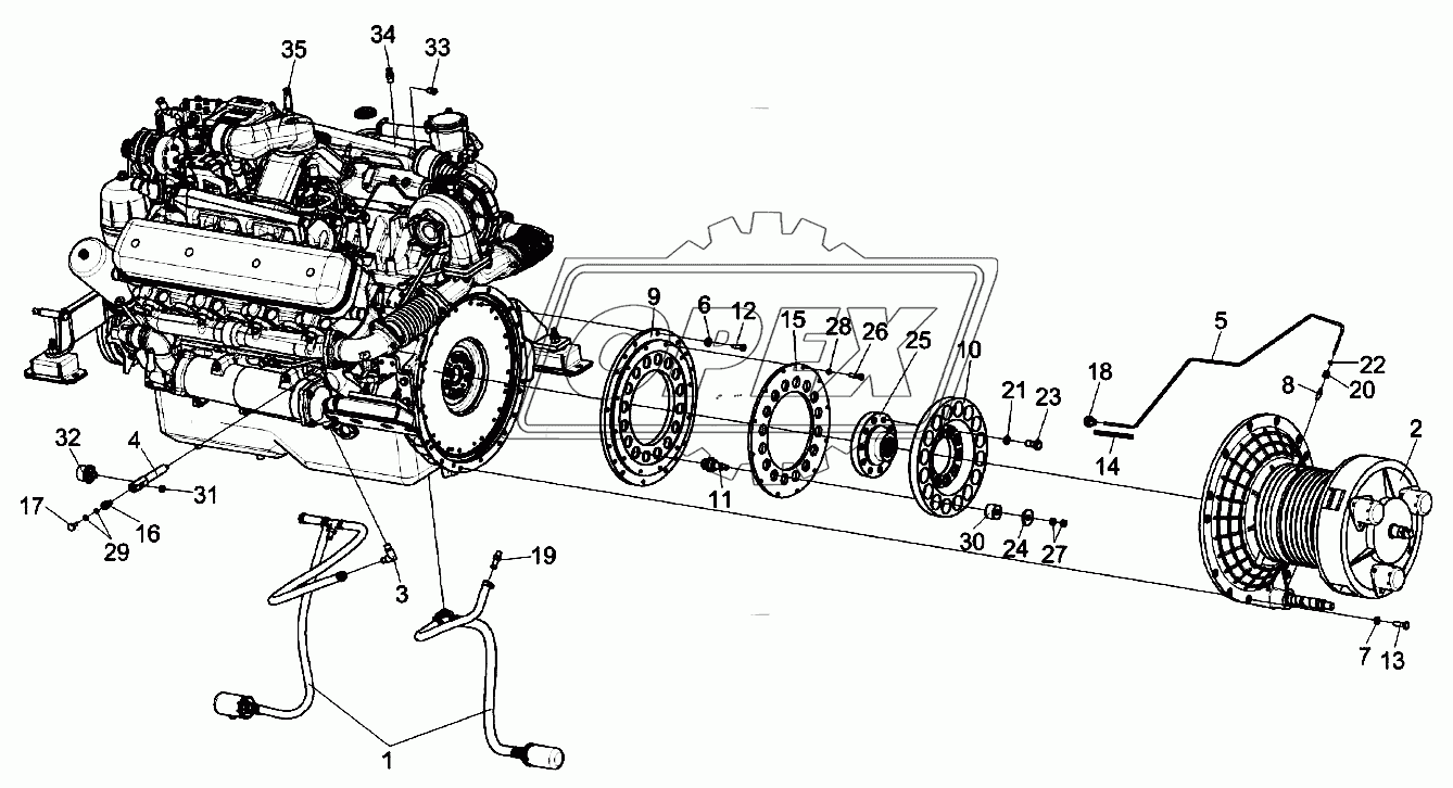 Двигатель КВС-7-0150010 (лист 1)