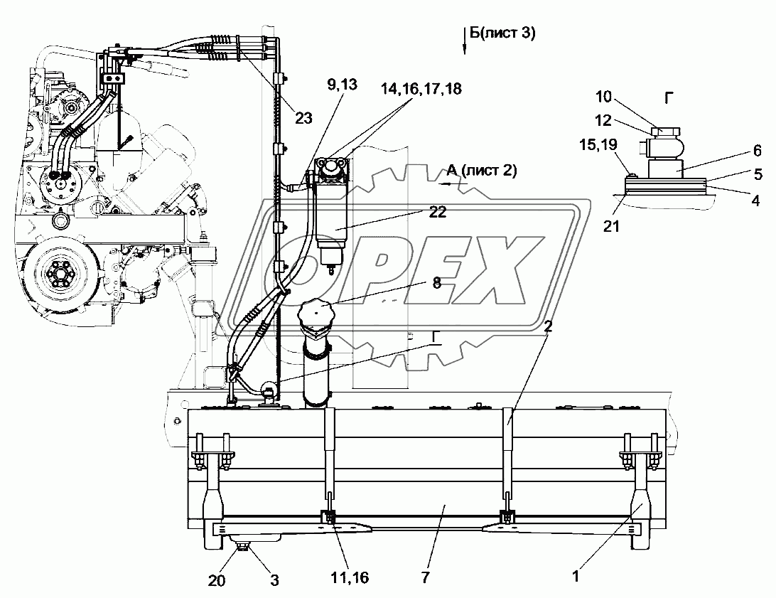 Установка топливного оборудования КВС-7-0103000 (лист 1)