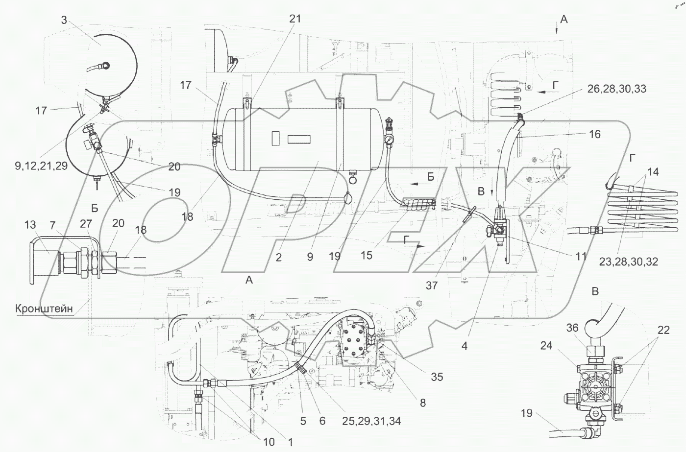  Пневмосистема КВС-7-0800000