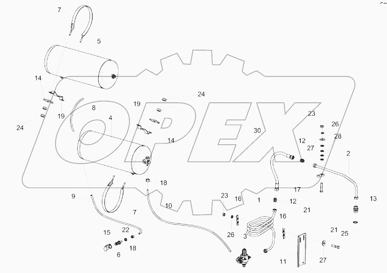  Пневмосистема КВС-2-0800000