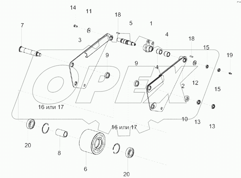  Рычаг КВС-2-0130030