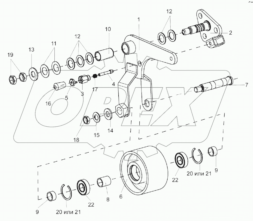  Рычаг КВС-1-0132010