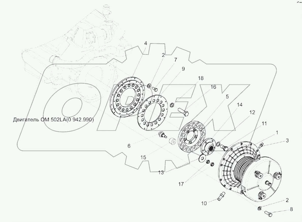  Установка главного привода