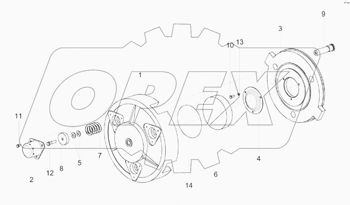  Механизм нажимной КВК 0151040