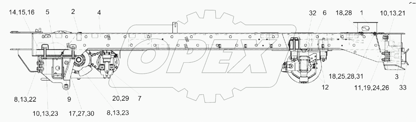  Шасси КВК 0101300