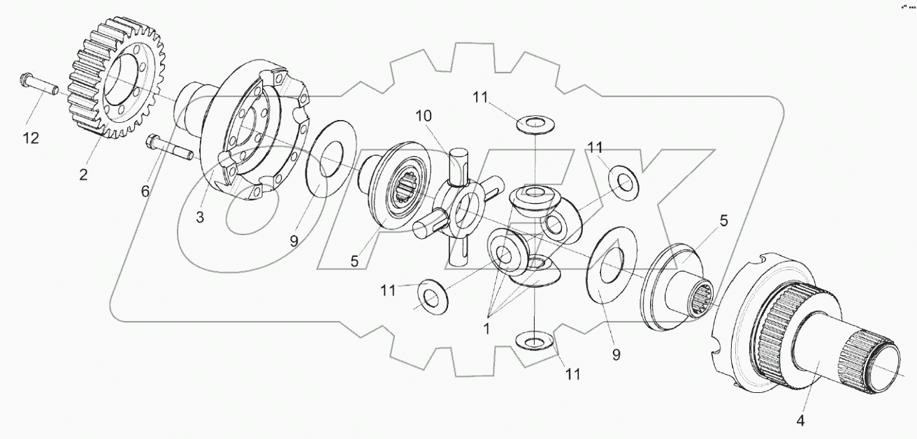  Блок дифференциала КВК 0106200